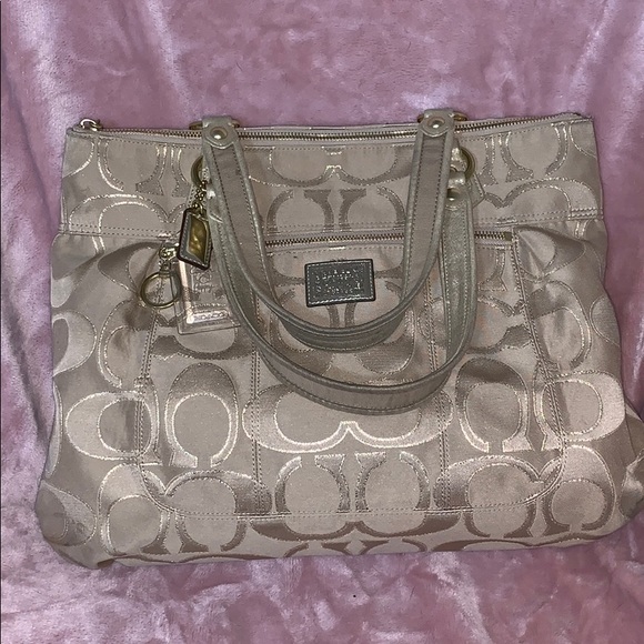 Coach Poppy Monogram Tote - Picture 1 of 4